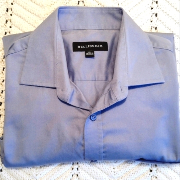 Men’s Blue Bellissimo Dress Shirt. 15 1/2  L 39/ 40 cm - Picture 1 of 6